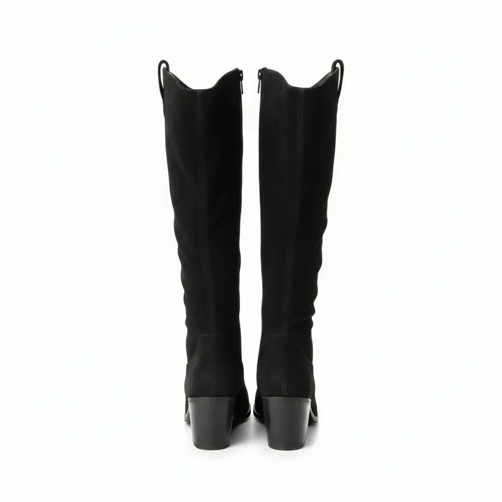 Women's Luoika Extra Wide Calf Cowboy Cowgirl Western Knee High Boots Size 11W